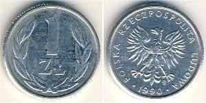 1 Zloty Repubblica Popolare di Polonia (1952-1990) Alluminio 