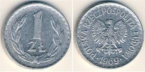 1 Zloty Volksrepublik Polen (1952-1990) Aluminium 