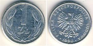 1 Zloty Volksrepublik Polen (1952-1990) Aluminium 