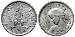 1 Zloty Deuxième République de Pologne (1918 - 1939) Argent 