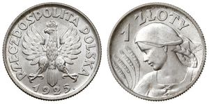 1 Zloty Deuxième République de Pologne (1918 - 1939) Argent 