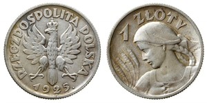 1 Zloty Deuxième République de Pologne (1918 - 1939) Argent 