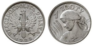 1 Zloty Deuxième République de Pologne (1918 - 1939) Argent 