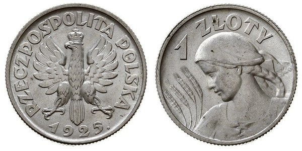 1 Zloty Deuxième République de Pologne (1918 - 1939) Argent 