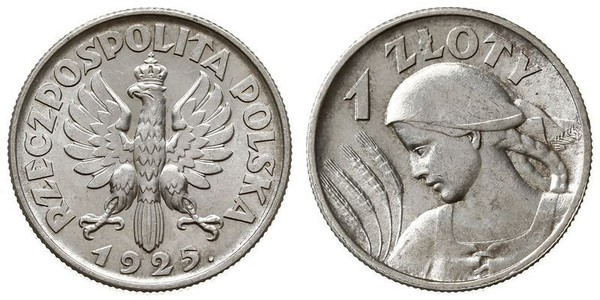 1 Zloty Seconda Repubblica Polacca (1918 - 1939) Argento 