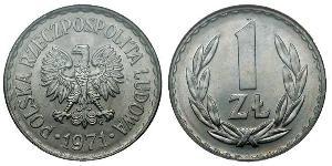 1 Zloty République populaire de Pologne (1952-1990) Cuivre/Nickel 