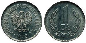 1 Zloty République populaire de Pologne (1952-1990) Cuivre/Nickel 