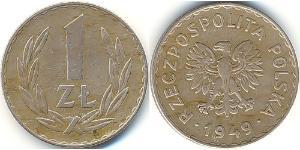 1 Zloty République populaire de Pologne (1952-1990) Cuivre/Nickel 