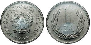 1 Zloty Polen Kupfer/Aluminium/Nickel 