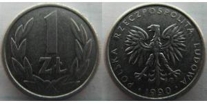 1 Zloty Volksrepublik Polen (1952-1990) Kupfer/Nickel 