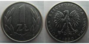 1 Zloty República Popular de Polonia (1952-1990) Níquel/Cobre 