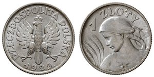 1 Zloty Segunda República Polaca (1918 - 1939) Plata 