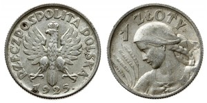 1 Zloty Segunda República Polaca (1918 - 1939) Plata 