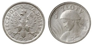 1 Zloty Segunda República Polaca (1918 - 1939) Plata 