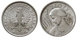 1 Zloty Segunda República Polaca (1918 - 1939) Plata 