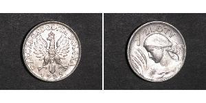 1 Zloty Segunda República Polaca (1918 - 1939) Plata 