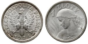 1 Zloty Segunda República Polaca (1918 - 1939) Plata 