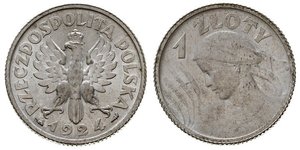 1 Zloty Segunda República Polaca (1918 - 1939) Plata 