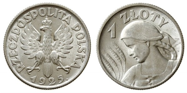 1 Zloty Segunda República Polaca (1918 - 1939) Plata 