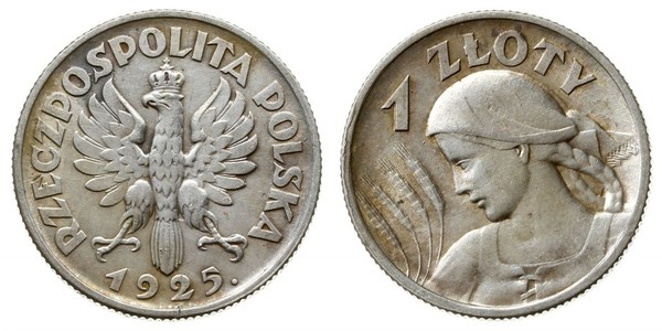 1 Zloty Segunda República Polaca (1918 - 1939) Plata 