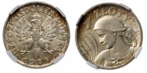 1 Zloty Zweite Polnische Republik (1918 - 1939) Silber 