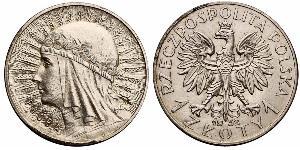 1 Zloty Zweite Polnische Republik (1918 - 1939) Silber 