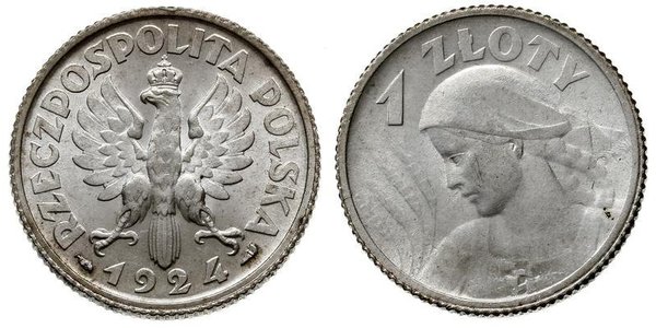 1 Zloty Second Polish Republic (1918 - 1939) Silver 