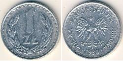 1 Zloty 波兰人民共和国 (1944 - 1989) 铝 