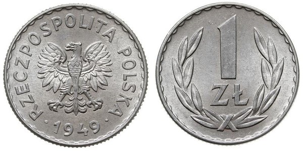 1 Zloty 波兰 铝/銅/镍 
