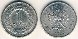 1 Zloty 波兰 镍/銅 