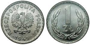 1 Zloty 波兰人民共和国 (1944 - 1989) 銅/镍 