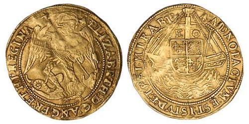 1 Ангел Королевство Англия (927-1649,1660-1707) Золото Елизавета I (1533-1603)