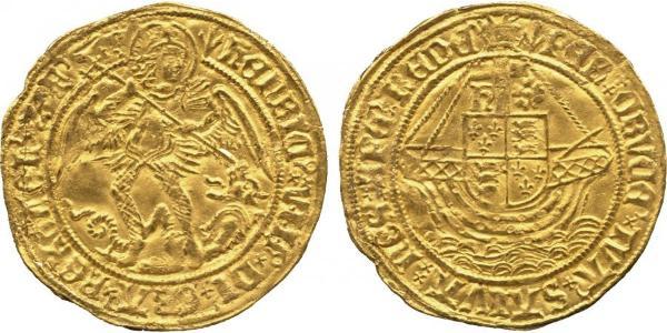 1 Ангел Королевство Англия (927-1649,1660-1707) Золото Генрих VIII (1491 - 1547)