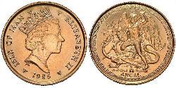 1 Ангел Острів Мен Золото Єлизавета II (1926-2022)