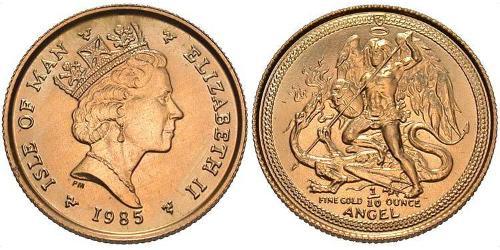1 Ангел Острів Мен Золото Єлизавета II (1926-2022)