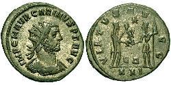 1 Антониниан Римская империя (27BC-395) Бронза Карин (257-285)