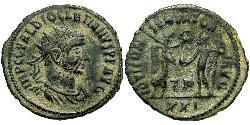1 Антониниан Римская империя (27BC-395) Бронза Диоклетиан (244-311)