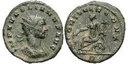 1 Антониниан Римская империя (27BC-395) Бронза Аврелиан (215-275)
