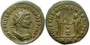 1 Антониниан Римская империя (27BC-395) Бронза Диоклетиан (244-311)