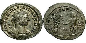 1 Антониниан Римская империя (27BC-395) Бронза Аврелиан (215-275)