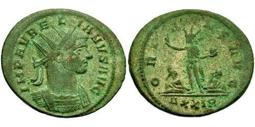 1 Антониниан Римская империя (27BC-395) Бронза Аврелиан (215-275)