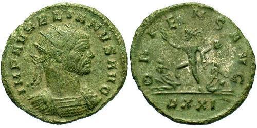 1 Антониниан Римская империя (27BC-395) Бронза Аврелиан (215-275)