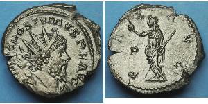 1 Антониниан Галльская империя (260-274) Серебро Марк Латиний Постум (260-268)