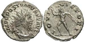 1 Антониниан Галльская империя (260-274) Серебро Марк Латиний Постум (260-268)