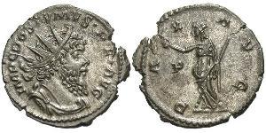 1 Антониниан Галльская империя (260-274) Серебро Марк Латиний Постум (260-268)