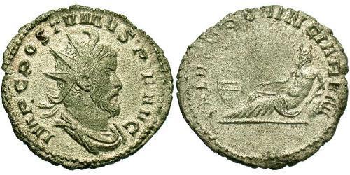 1 Антониниан Галльская империя (260-274) Серебро Марк Латиний Постум (260-268)
