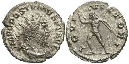 1 Антониниан Галльская империя (260-274) Серебро Марк Латиний Постум (260-268)