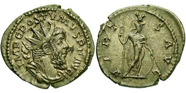 1 Антониниан Галльская империя (260-274) Серебро Марк Латиний Постум (260-268)