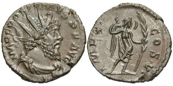 1 Антониниан Галльская империя (260-274) Серебро Марк Латиний Постум (260-268)