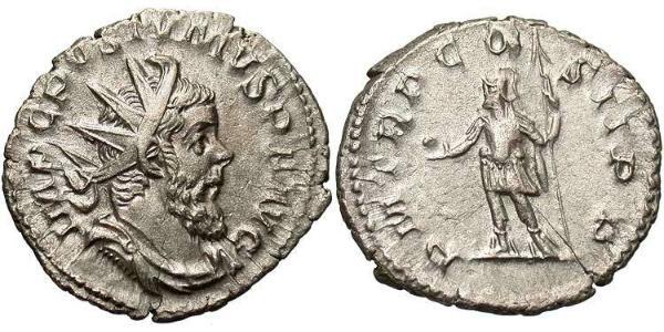 1 Антониниан Галльская империя (260-274) Серебро Марк Латиний Постум (260-268)
